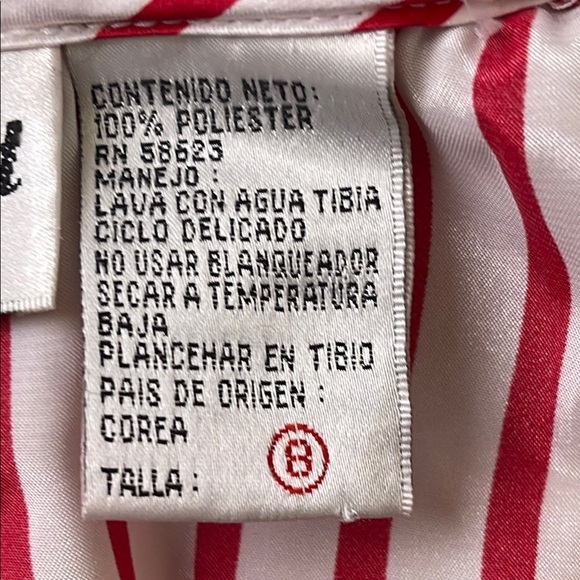 Christine Gerard Red and White Striped women's Shirt size 8 - Picture 3 of 3